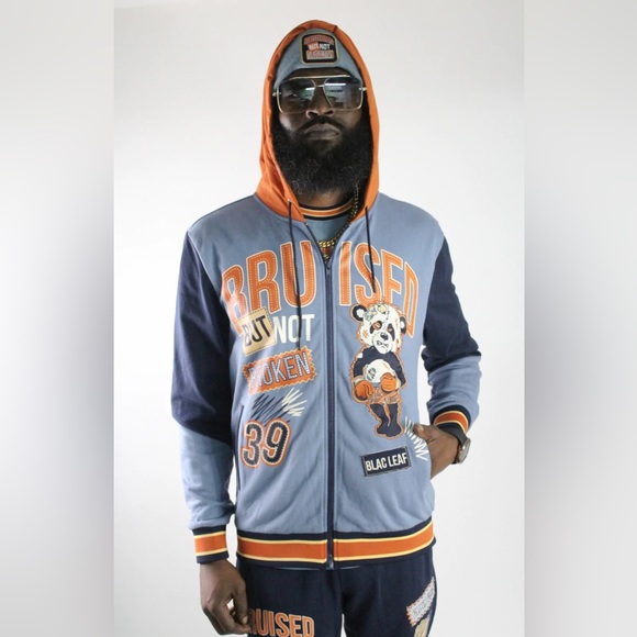 BLAC LEAF BRUISED NOT BROKEN ZIPPER HOODIE JACKET BLHNS-105 - Picture 8 of 8